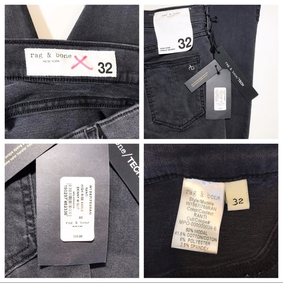 SOLD rag & bone High Rise Split Ankle Skinny Jeans - Picture 5 of 8